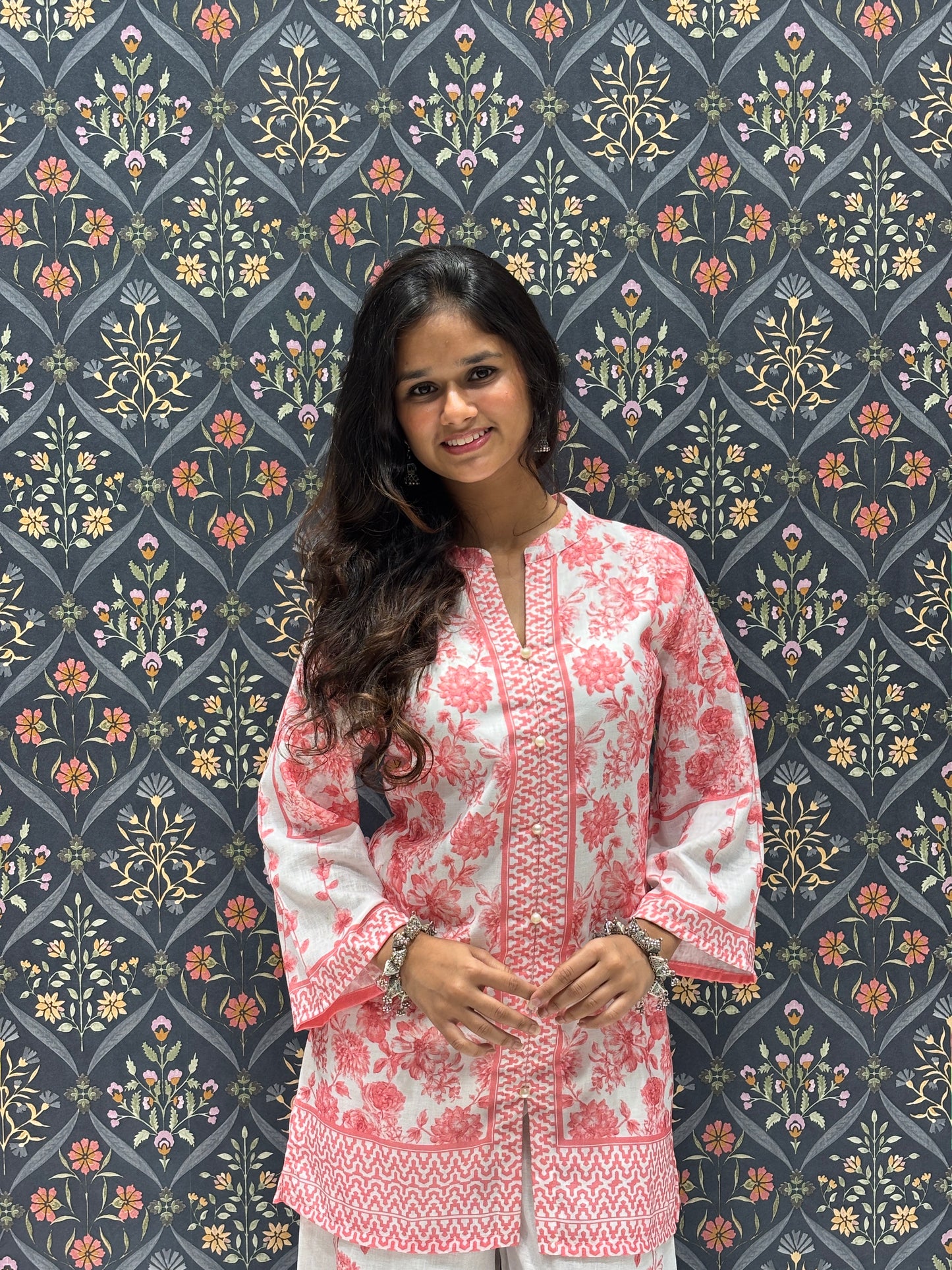 White Printed Stylish Co-ord Set